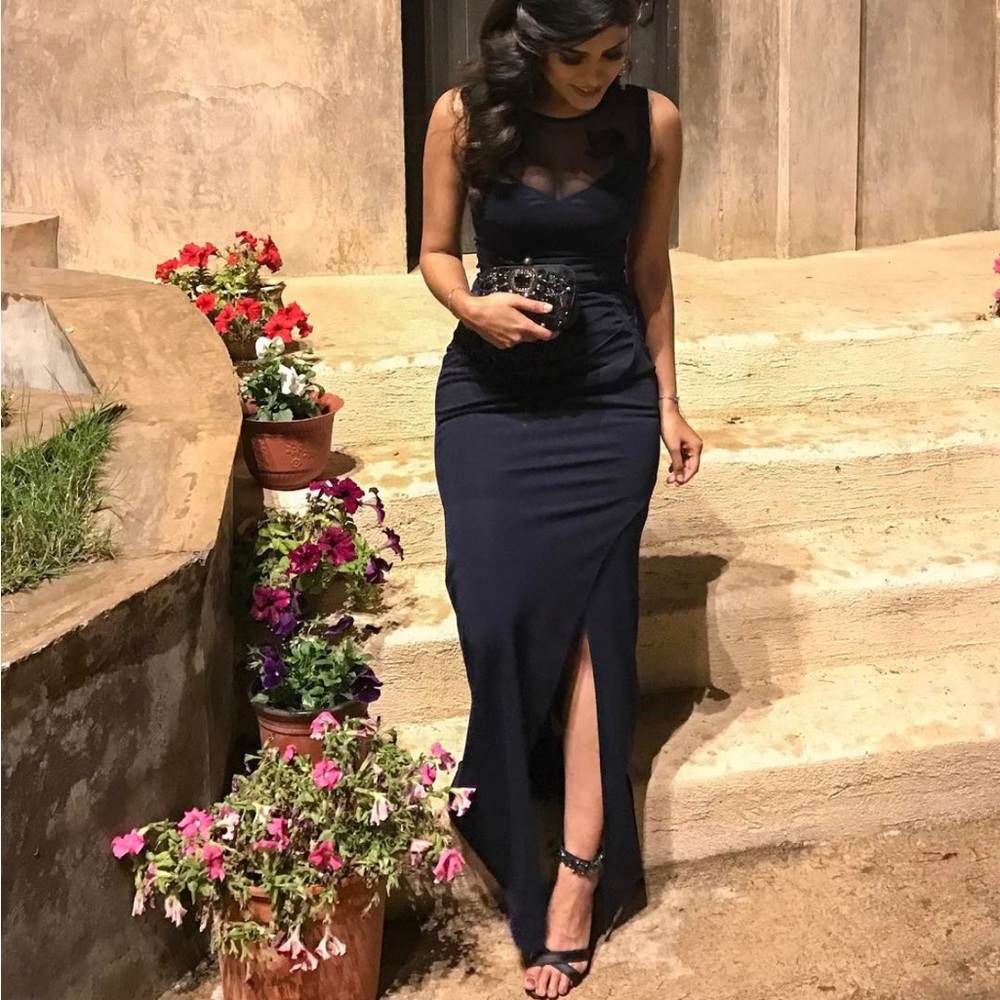 Lipsy London Navy formal evening dress